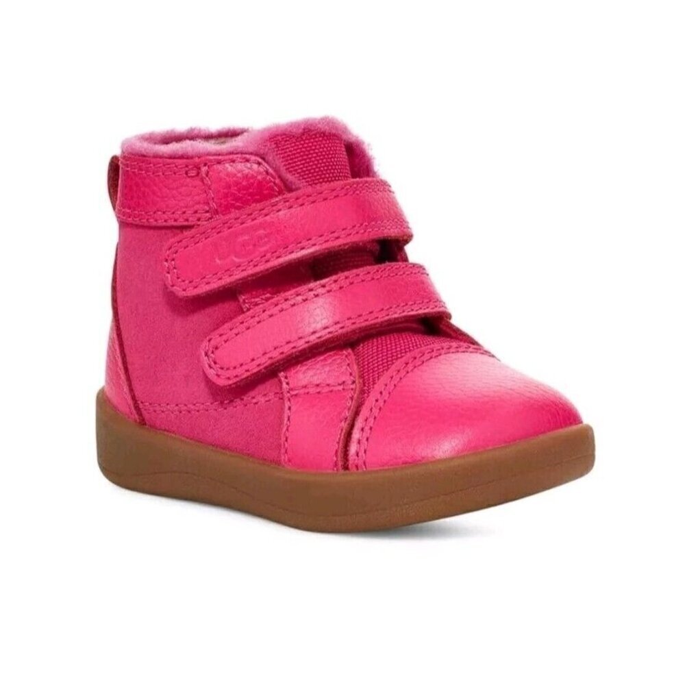 NEW UGG GIRLS RENNON II BERRY SNEAKERS GIFT BOX  SZ 04-05 US /12 -18 MO